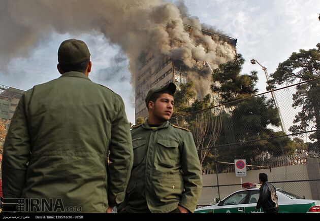 آتش سوزی در ساختمان پلاسکو تهران