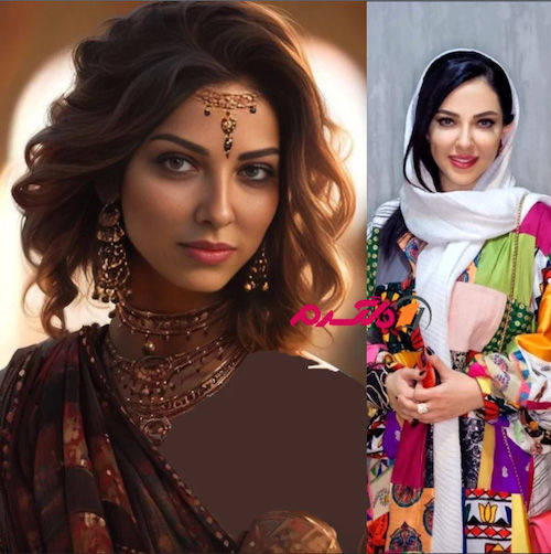 بازیگران زیبای ایرانی اگر هندی بودند چه شکلی می شدند/ لیلا اوتادی زیباترین شد+ عکس