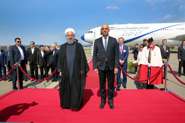 محمد جواد ظریف حسن روحانی سوئیس