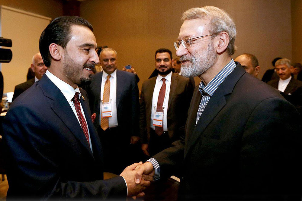 لاریجانی در دیدار با الحلبوسی: عده ای به دنبال ایجاد مساله بین ایران و عراق هستند