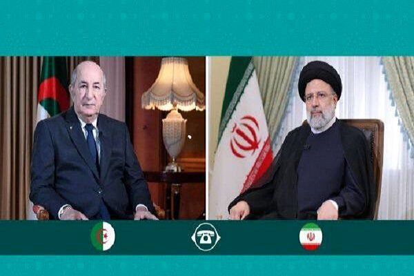 گفتگوی تلفنی ابراهیم رئیسی و رئیس‌جمهور الجزایر