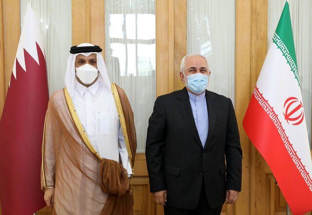دیدار ظریف با وزیر خارجه قطر