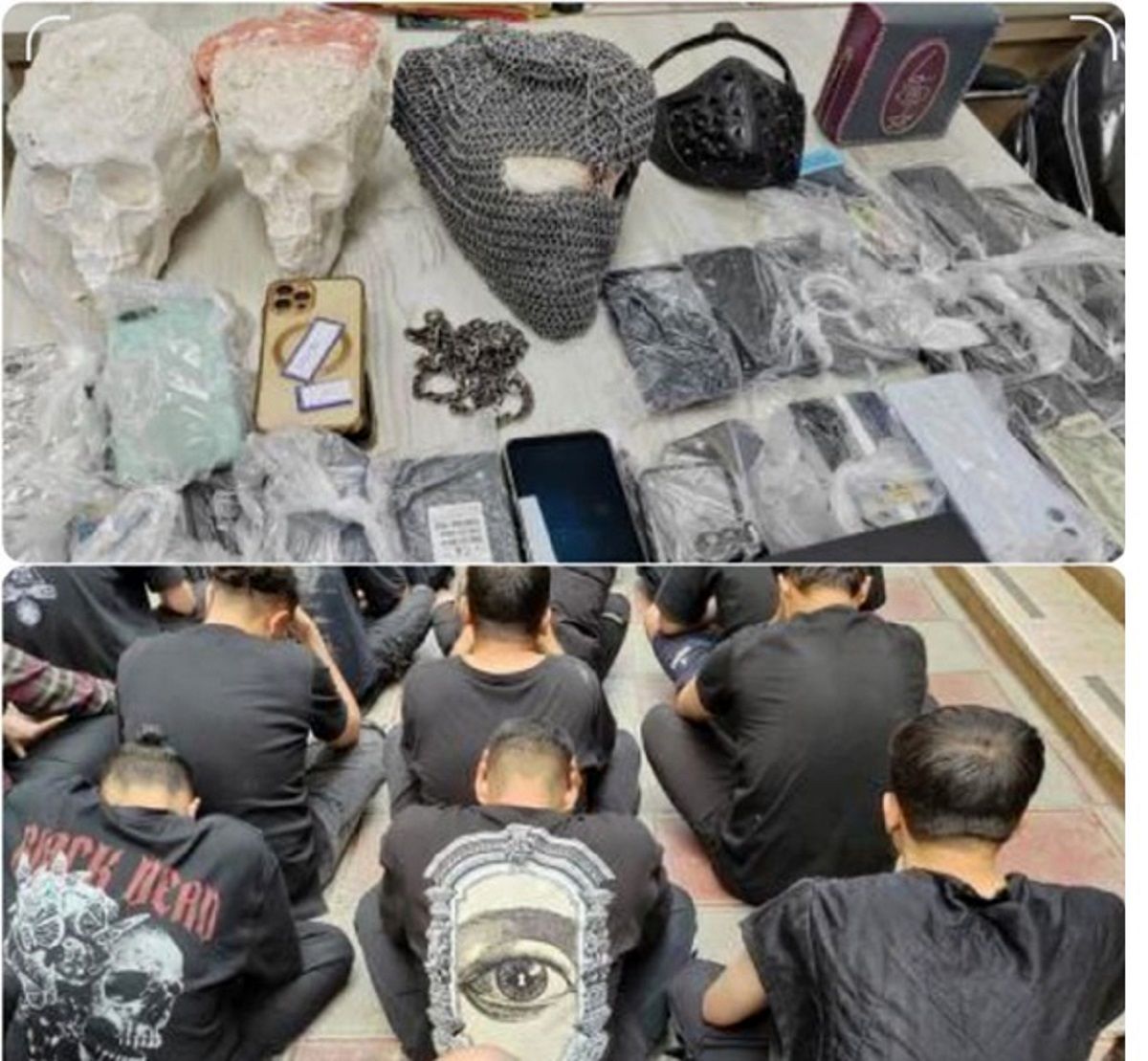 بازداشت261 مرد و زن برهنه در جلسه با شیطان + عکس