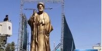 چرا مجسمه ابراهیم رئیسی سقوط کرد؟ + عکس

