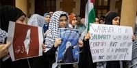 تظاهرات صدها دانشجو در لبنان در حمایت از غزه 