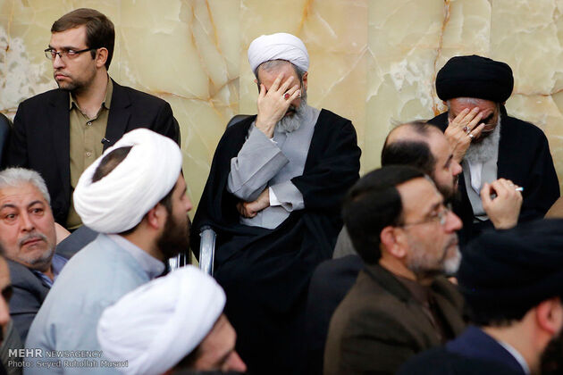 مراسم ترحیم آیت الله هاشمی رفسنجانی در مسجد اعظم قم