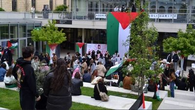 اعتراض دانشجویان حامی فلسطین در مقابل دانشگاه کالج لندن (UCL) 3