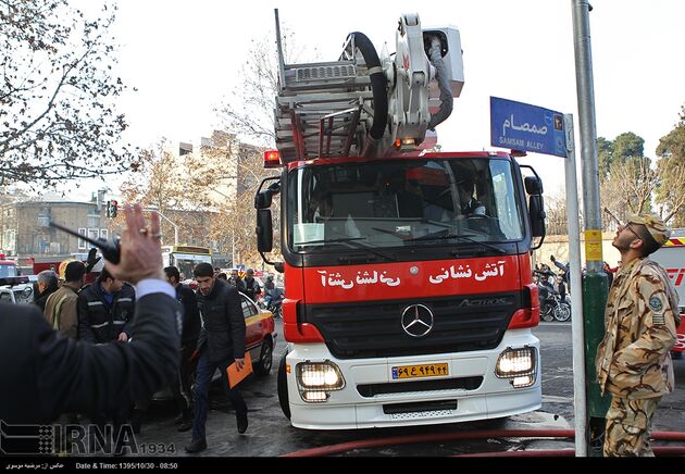 آتش سوزی در ساختمان پلاسکو تهران