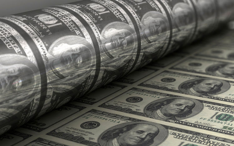 آمریکا سالانه چه قدر اسکناس دلار چاپ می‌کند؟