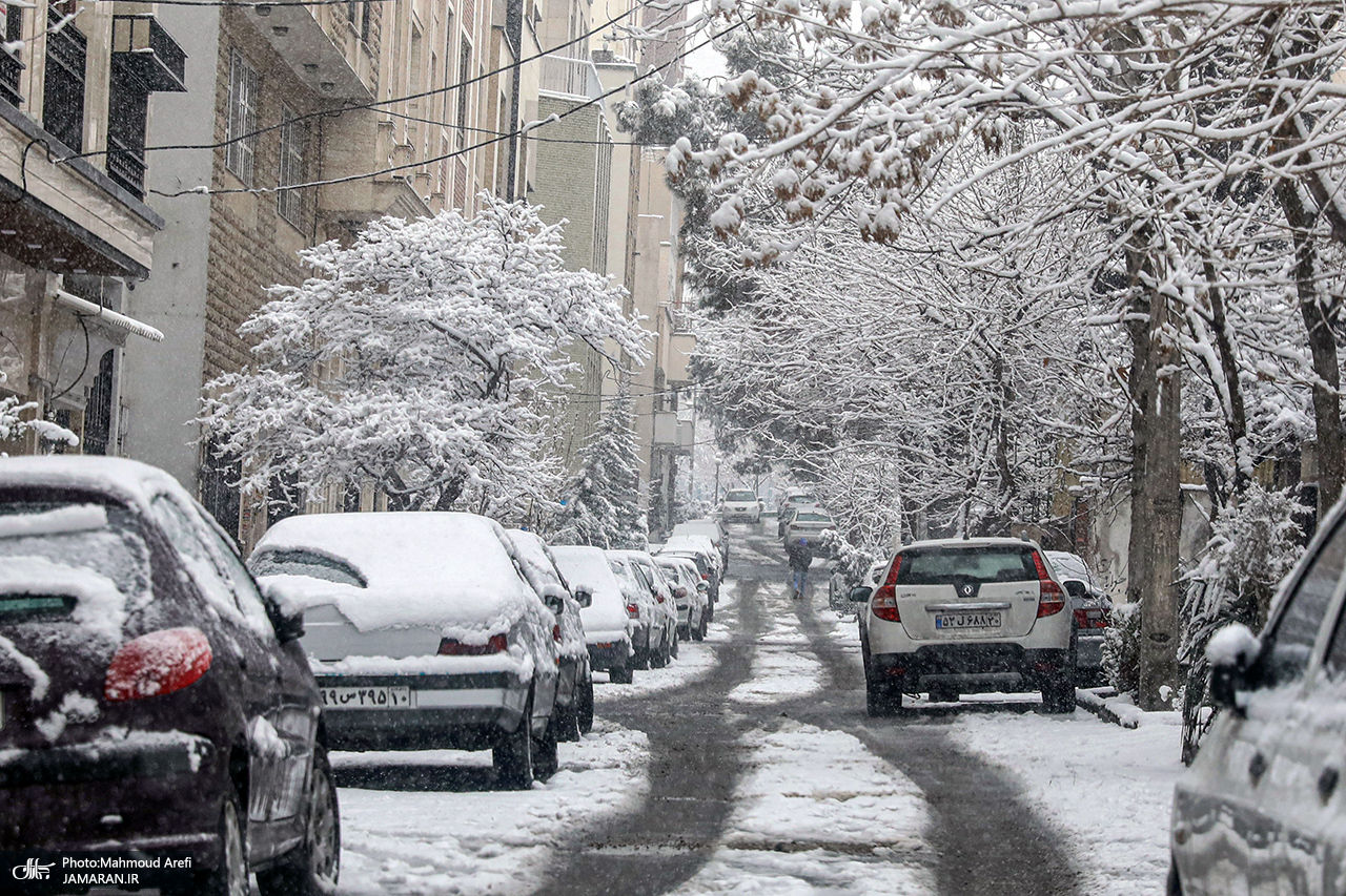 اولین برف پاییزی در تهران+فیلم 