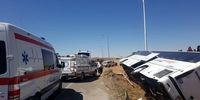 جزئیات حادثه واژگونی اتوبوس در قزوین
