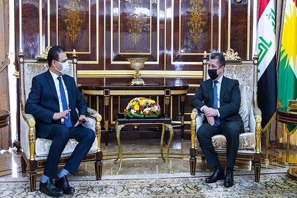 دیدار سفیر مصر با بارزانی در عراق 