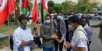 میهمانان غریبه در راهپیمایی قدس در تهران+تصاویر