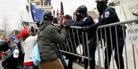 درگیری بین طرفداران ترامپ و پلیس آمریکا مقابل کنگره

