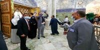 تصاویری خاص از حضور سفیر هلند در حرم حضرت علی (ع)