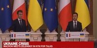ابراز امیدواری مکرون به مذاکرات صلح میان مسکو و کی‌یف 