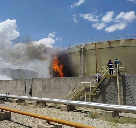آتش سوزی در نیروگاه سیکل ترکیبی سمنان