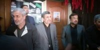 نوه امام خمینی (ره) در مراسم ترحیم برادر احمدی نژاد شرکت کرد + عکس