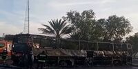اتوبوس اصفهان - زاهدان در آتش سوخت