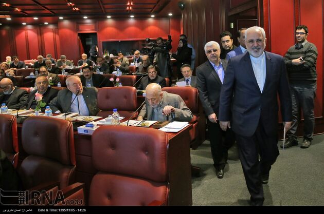 حضور وزیر امورخارجه در اتاق بازرگانی تهران