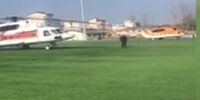 فرود هلی‌کوپتر مشاور پوتین وسط زمین بازی لیگ یک!