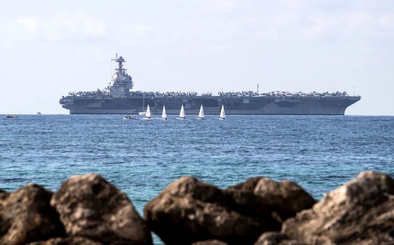 بزرگ‌ترین ناو هواپیمابر آمریکا وارد دریای کارائیب شد