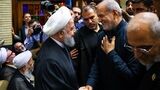 دیدار پزشکیان و روحانی در مراسم ختم احمد ناطق نوری +عکس