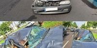 تصادف مرگبار پژو پارس با یک اسب/ خودرو مچاله شد!+عکس