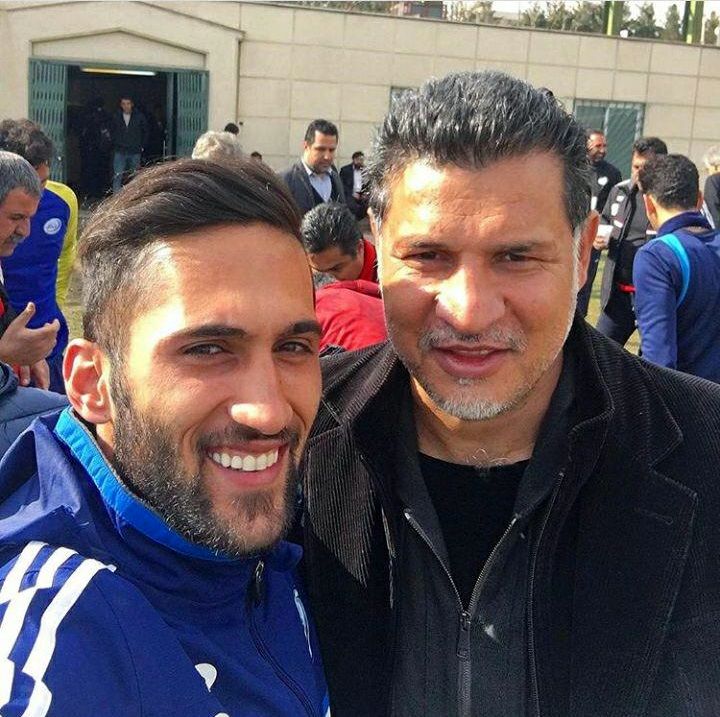ستاره سوخته فوتبال ایران در کنار اسطوره +عکس
