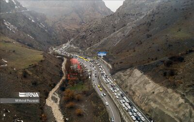 ترافیک سنگین در محور چالوس و هراز