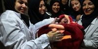 تولد «آوا» در بیمارستان صحرایی ارتش در سرپل ذهاب + عکس
