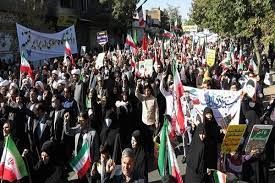 آغاز راهپیمایی ۱۳ آبان در تهران/ قالیباف سخنرانی می‎‌کند