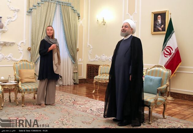 دیدار فدریکا موگرینی با حسن روحانی