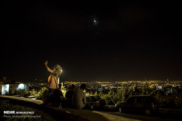 گزارش تصویری ماه گرفتی شب گذشته 