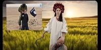 تبلیغ عجیب یک زن اوکراینی/ سربریدن به سبک داعشی!+عکس