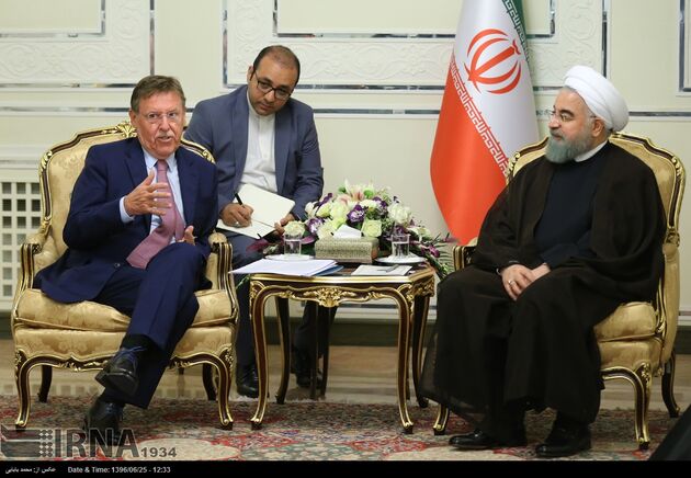 دیدار رئیس مجلس بلژیک با روحانی