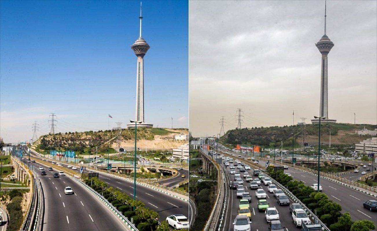 تهران در مرز آلودگی هوا + جزئیات