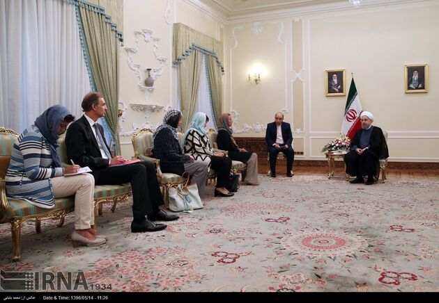 دیدار فدریکا موگرینی با حسن روحانی