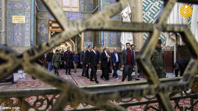وزیر خارجه فرانسه در حرم امام علی (ع)
