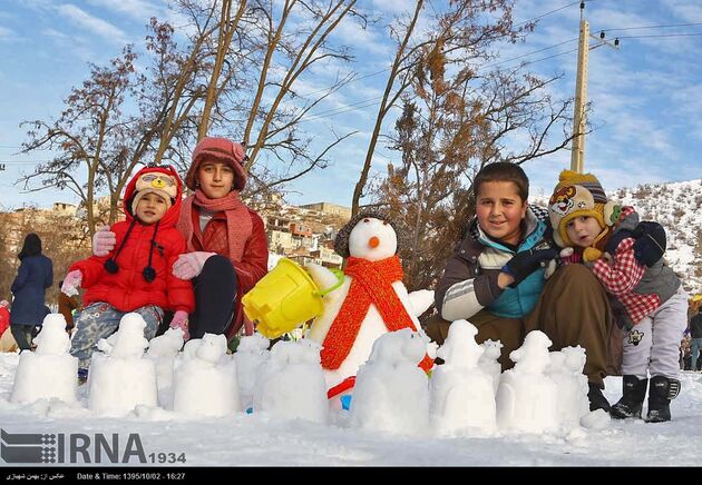 جشن آدم برفی در مریوان
