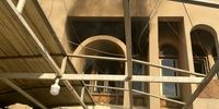 مردم دفتر یک شبکه تلویزیونی در عراق را آتش زدند+عکس