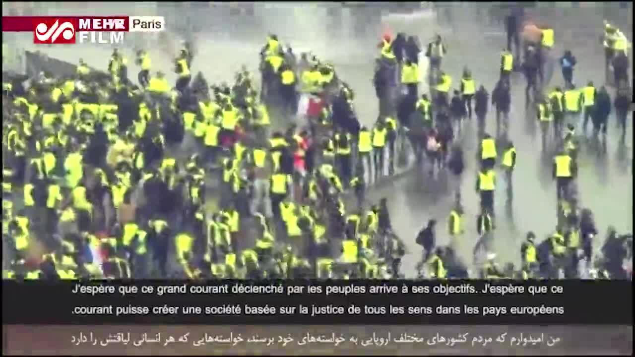 پیام انگلیسی نماینده رهبری به جلیقه‌زردهای اروپا