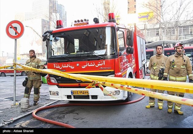 حریق در ساختمان برق حرارتی وزارت نیرو