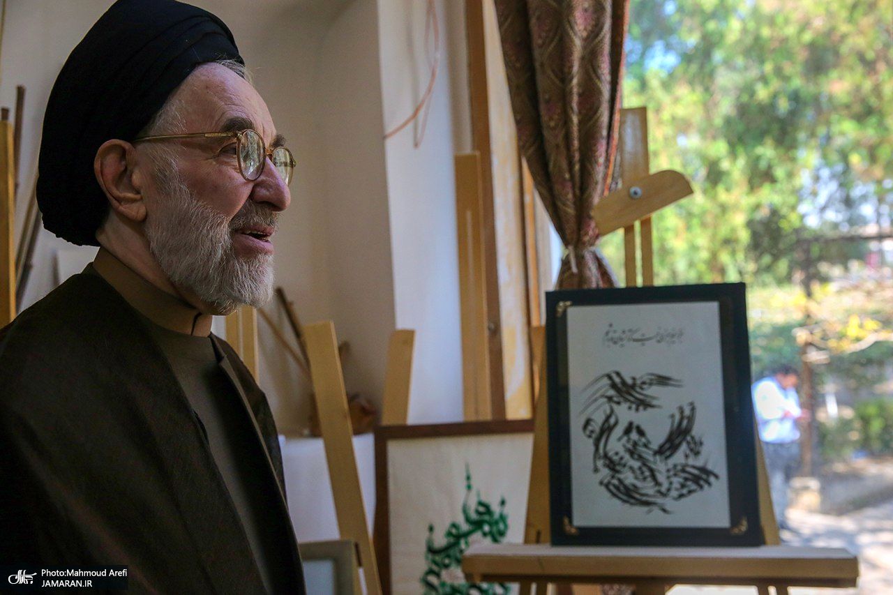 تصاویری از حضور سیدمحمد خاتمی در باغ دولت آباد یزد