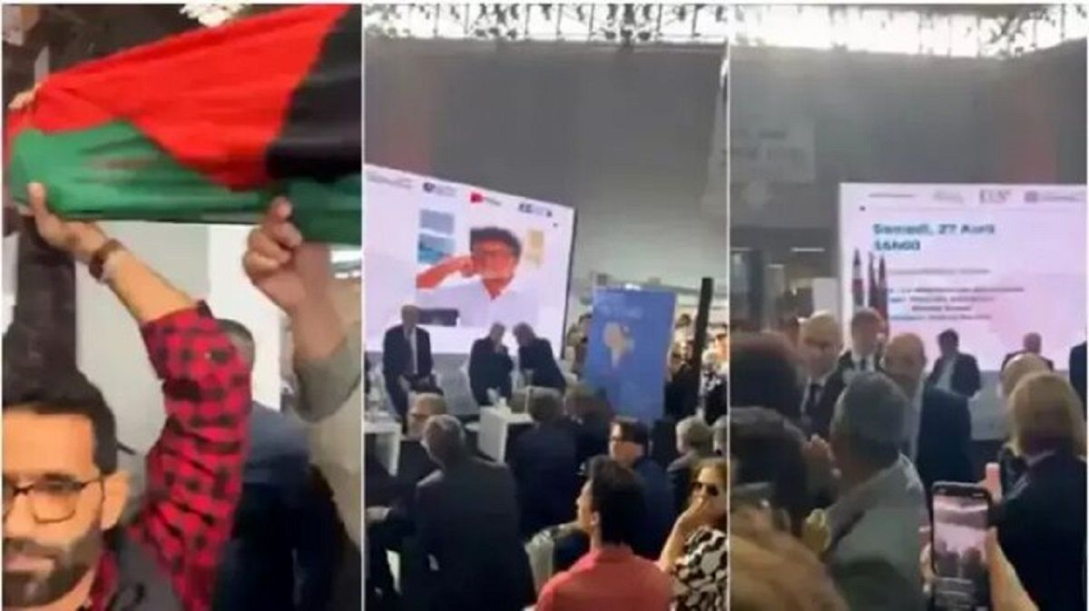 در حمایت از مردم غزه؛ سفیر ایتالیا از نمایشگاه کتاب در تونس اخراج شد + فیلم