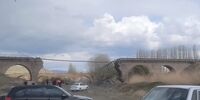 حمله هوایی به پل راه آهن روستای امین آباد زنجان