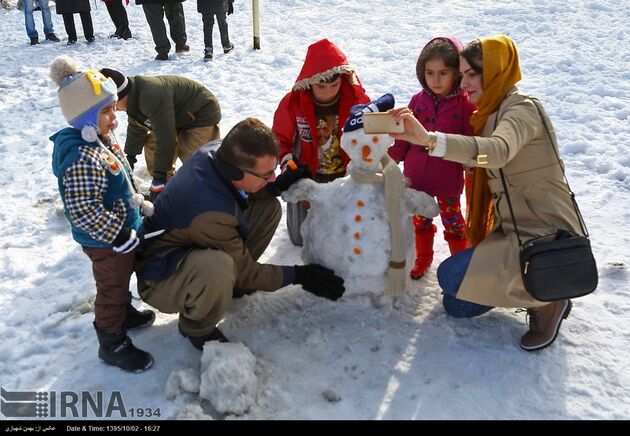 جشن آدم برفی در مریوان
