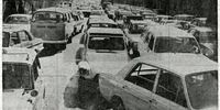 باور کنید اینجا ایران است/ ترافیک شدید خیابان‌های تهران در سال ۱۳۶۰+عکس 