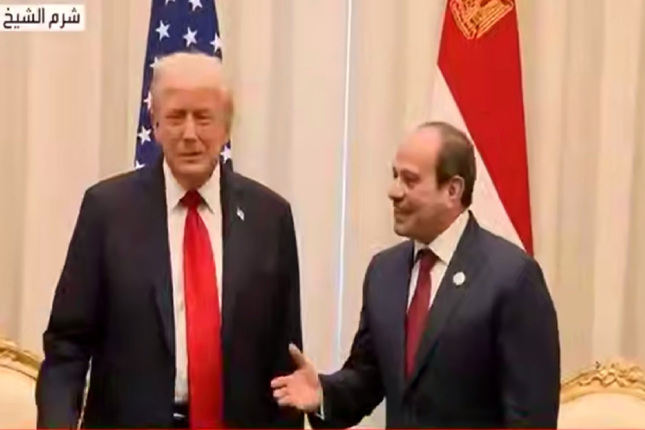 اقدام جنجالی ترامپ علیه رئیس‌جمهور مصر در مقابل دوربین‌ها + فیلم