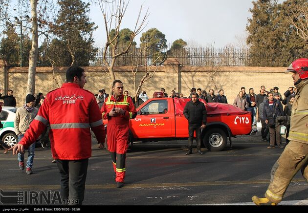 آتش سوزی در ساختمان پلاسکو تهران